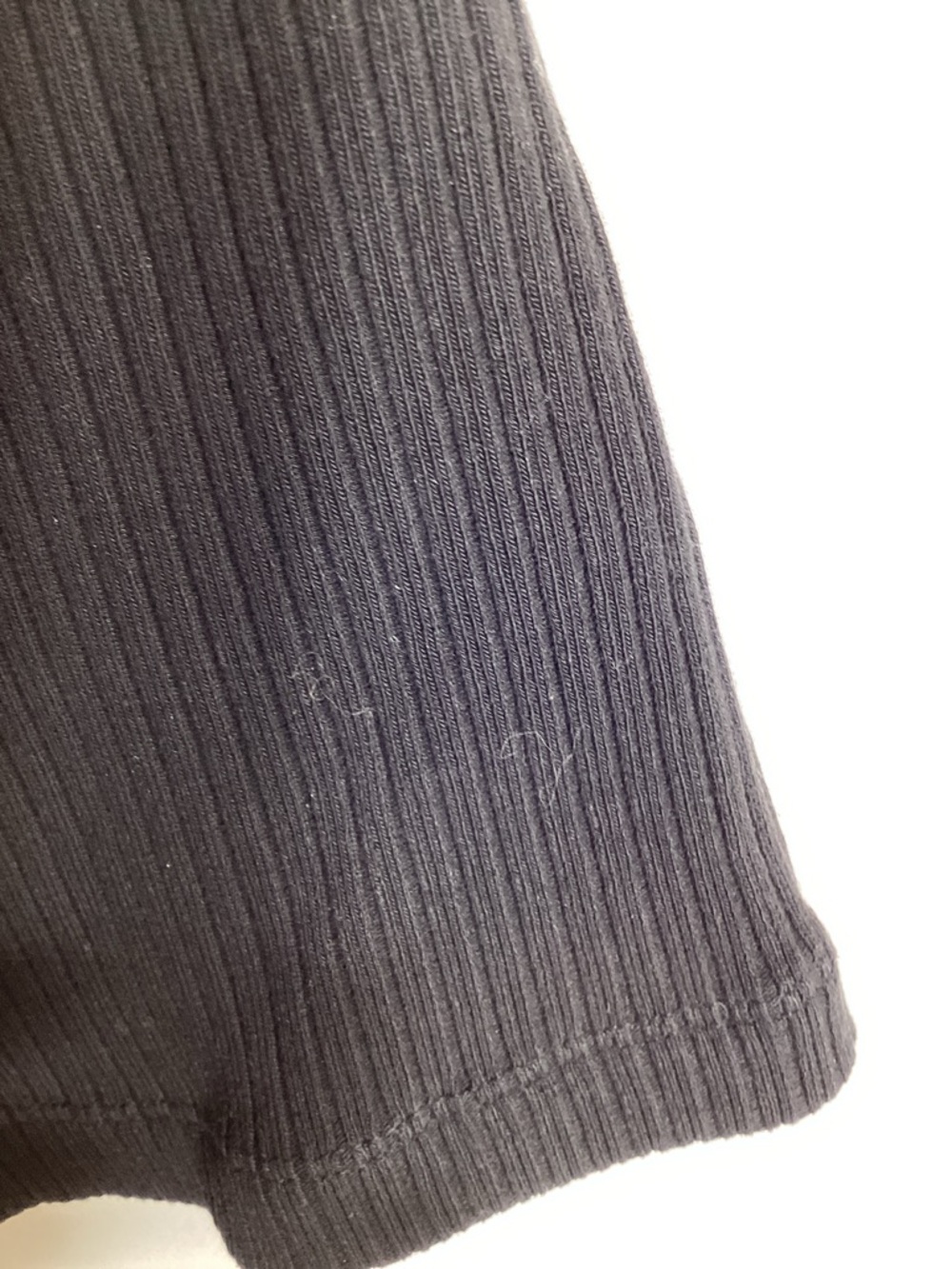 AGOLDE Priya Ribbed Asymmetrical Tank Top Black Size M - Picture 5 of 7